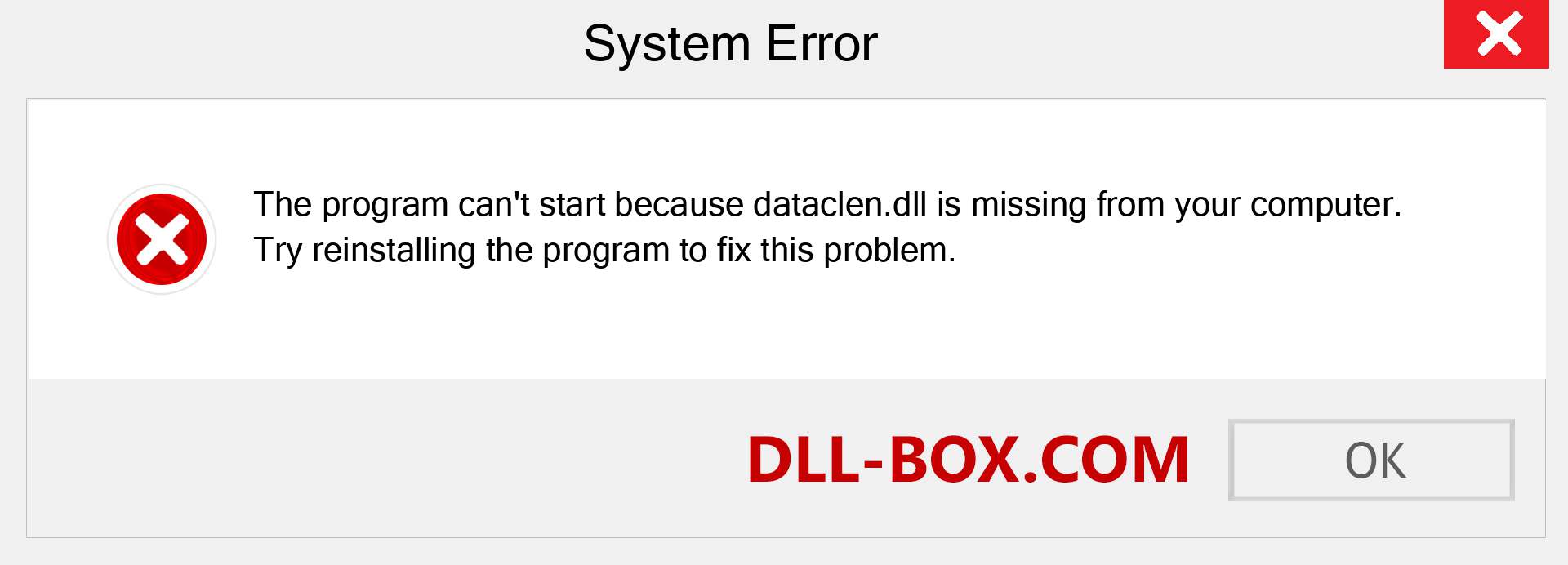  dataclen.dll file is missing?. Download for Windows 7, 8, 10 - Fix  dataclen dll Missing Error on Windows, photos, images